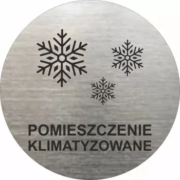 piktogram na drzwi Pomieszczenie klimatyzowane