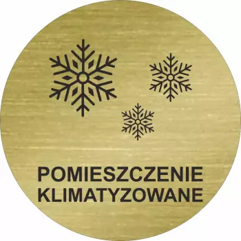piktogram na drzwi Pomieszczenie klimatyzowane