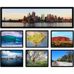 Zestaw ramka-banner panoramiczny Vitrine Media S