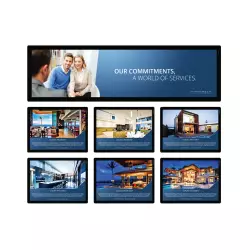 Zestaw ramka-banner panoramiczny Vitrine Media S