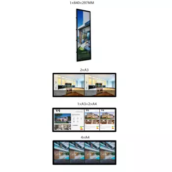 Ramka banner panoramiczny Vitrine Media TWO 2xA3