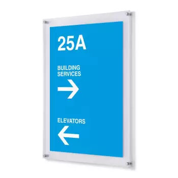 Akrylowy zestaw na plakat A4 - A1 z uchwytami mocującymi