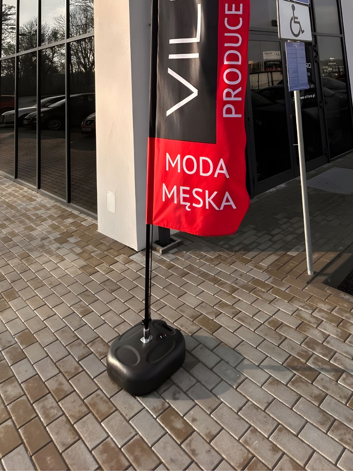 flaga reklamowa na podstawie wodnej z rotatorem stabilna podstawa outdoor