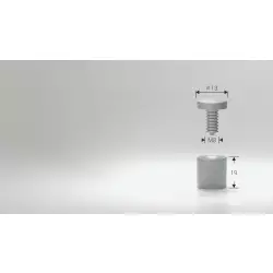 Dystans aluminiowy czarny 13x19