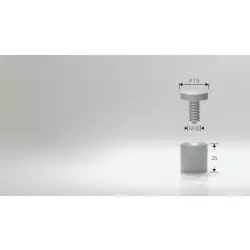 Dystans aluminiowy satyna 19x25