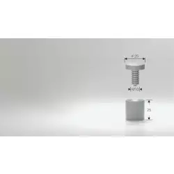 Dystans aluminiowy satyna 25x25