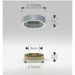 Zaślepka na śrubę satyna 12 mm