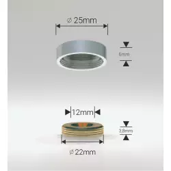 Zaślepka na śrubę satyna 25 mm