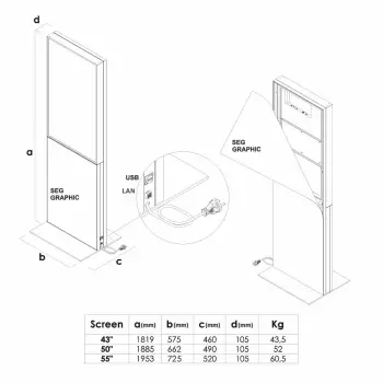 Totem cyfrowy Digital Fabric