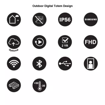 Reklamowy Totem zewnętrzny 55