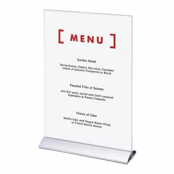 Stojak informacyjny z aluminiową podstawą