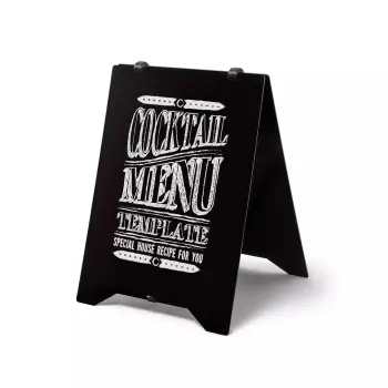 Potykacz reklamowy, kredowy Grab & Grip Czarny