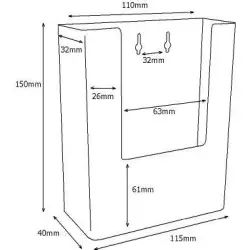 Stojak kieszeń na ulotki DL (99x210mm)