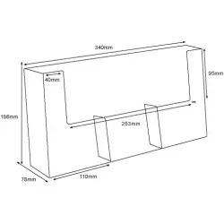 Kieszeń na ulotki 3xDL (99x210mm)
