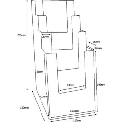 Stojak na biurko 4 x DL (99x210mm)