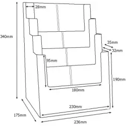 Stojak kieszeń na ulotki DL (99x210mm)