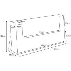 Kieszeń akrylowa na ulotki poziome A4