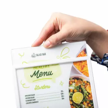 Stojak na menu typ T z podświetleniem LED