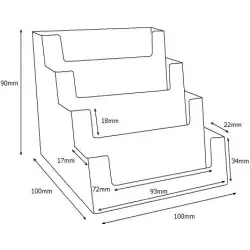 Stojak na wizytówki 4 poziomy